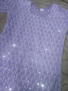 Elegant Lavender Kurta with Sequins