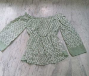 Embellished Off-Shoulder Blouse
