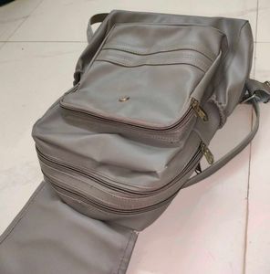 Stylish Grey Chevron Backpack/ bag