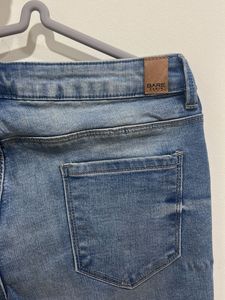 Bare Denim Stylish Blue Jeans with Side Stripe