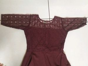 Drees,  Long Dress , Gown , Maroon Dres