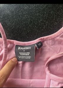 BONKERS Pink Playboy Bunny Club Tank Top