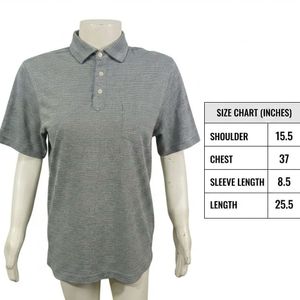 Classic Grey Textured Polo Shirt