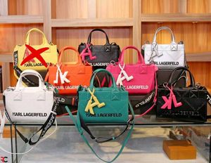 KARL LAGERFELD* *KSQUARE EMBOSSED SMALL TOTE BAG*