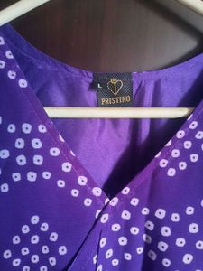 Vibrant Purple Bandhani Print Kurta
