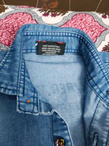 Boys Denim Shirt &amp; Cargo Pants Set – 6–7 Years