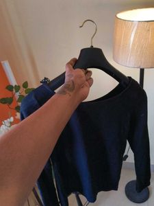 Korean Stylish Black Long Sleeve Top