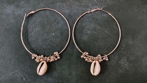 Bohemian Seashell Hoop Earrings