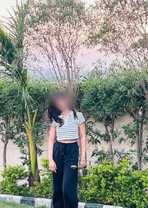 Gray and White Striped Polo Crop Top