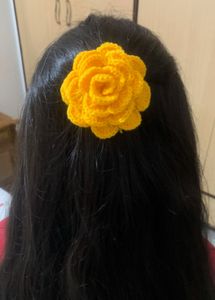Handmade Crochet Flower Hair Clip