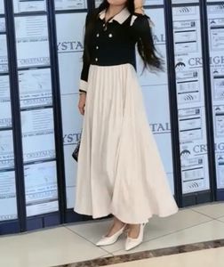 Elegant Black and White Gown