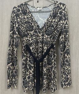 Floral Print Wrap Top