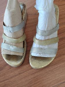 Sparkling Gold & Silver platform heels