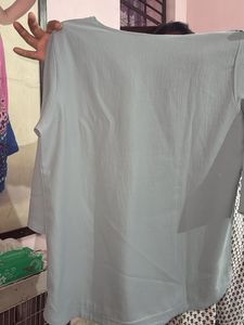 Embroidered Light Blue Kurta