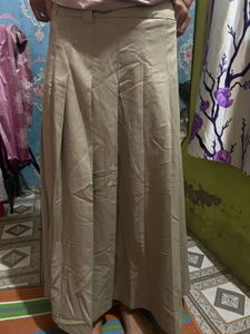Stylish Beige Wide-skirt
