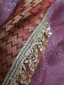 Elegant Pink Silk Blend Saree