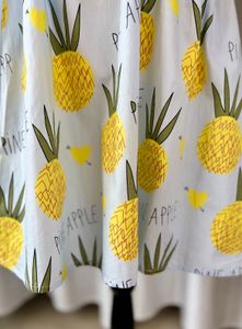 Pineapple Print Off-Shoulder Dress