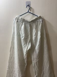 Elegant White Chikankari Palazzos