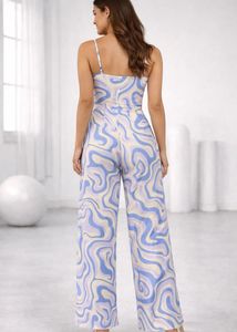 Retro Swirl Print Cami Top with pockets