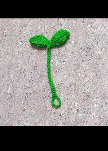 Headphone accessory Crochet Leaf Sprout
