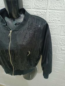 Women's Glitter Shine Crop Jacket Fixed Price