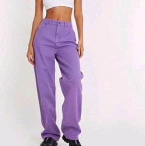 PURPLE WIDE LEG JEANS