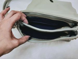 Pale Blue Chain Sling Bag