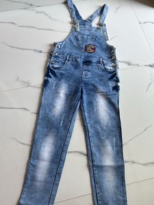 Stylish Blue Denim Overalls