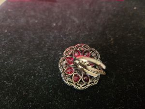 Stunning Red &amp; White Stone Ring