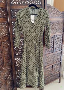 Zara Limited Edition Printed Bohemian Midi Dress