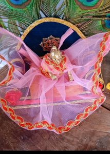2 New Laddu Gopal Pink And Yellow Dress
