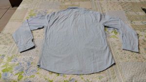 Men's Light Blue Long Sleeve Button-Up Shirt