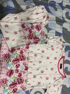 Floral Print Pajama Set