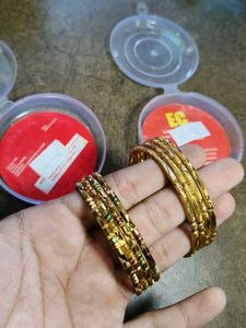 Elegant Gold Plated Bangle Set