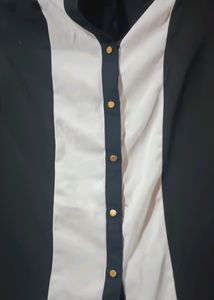 Black And White Chiffon Shirt
