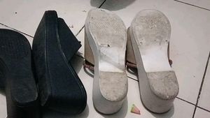 Platform Wedge Sandals one is brown and black two