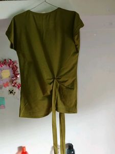 Stylish Olive Green Tunic Top