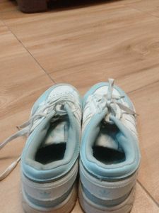 Adidas White &amp; Blue Sneakers