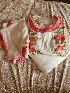 Floral Embroidered patiala suit set