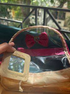 Cute Pink Floral Cosmetic Vanity Pouch