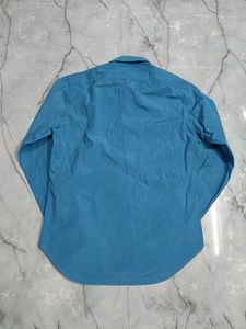 Zara Men's Blue Long Sleeve Button-Up Shirt