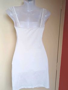 price dropped! White Lace Trim Cut-Out Mini Dress