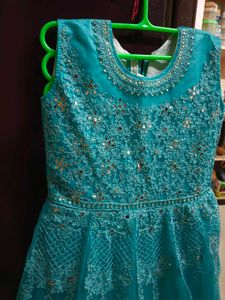 New Without Tag..Teal Embroidered Dress