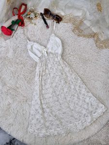 Delicate White Lace Nightgown