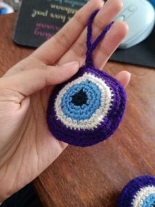 Crocheted Evil Eye Charms (Set of 2)