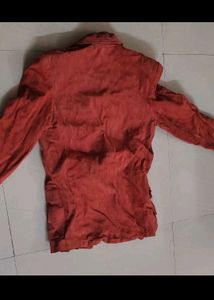 Red Casual Blazer