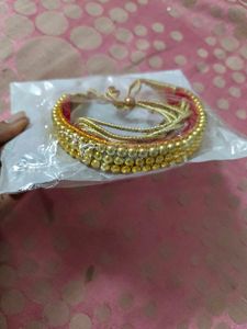 Beautiful Red &amp; Gold Layered Necklace