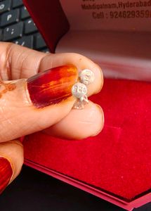 92.5 pure silver Sparkling Stud Earrings