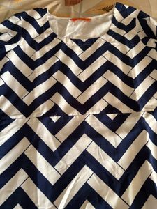Chic Chevron Print Gown