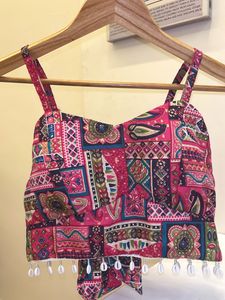 Boho Patchwork Crop Top